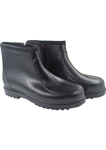 Siyah Su Geçirmez Fermuarlı Kısa Yağmur ve Bahçe Botu fiyatları