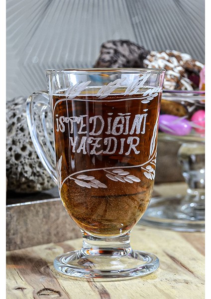 Kişiye Özel Isimli Kulplu Cam Latte Bardağı 200CC fiyatları