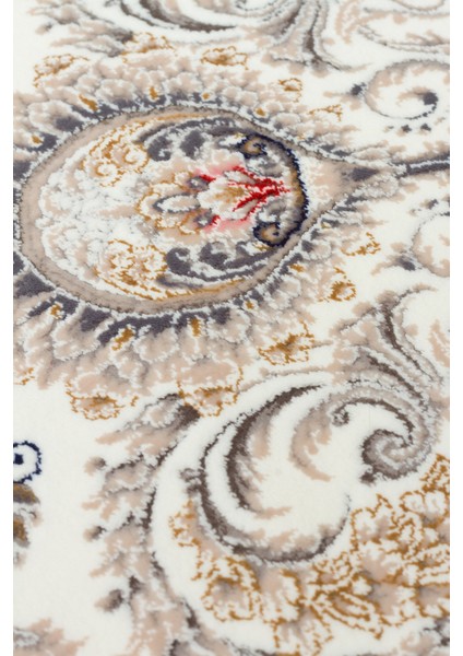 Persian Per 02 Cream Klasik Desenlere Sahip Yüksek Dokuma Sıklığı ile Üretilen 120 Tarak Ipek Halı fırsatları
