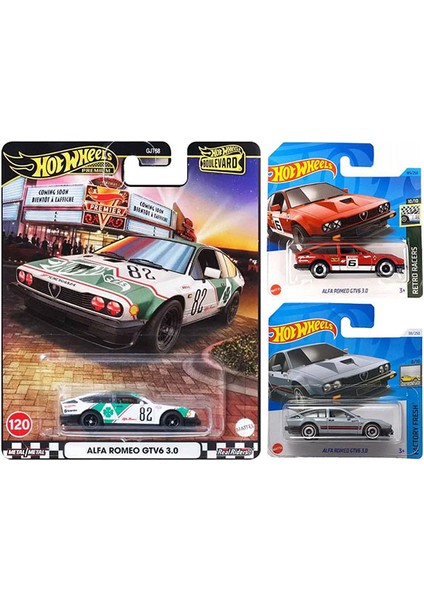 3 Araç Set - Alfa Romeo Gtv6 3.0 (1:64)