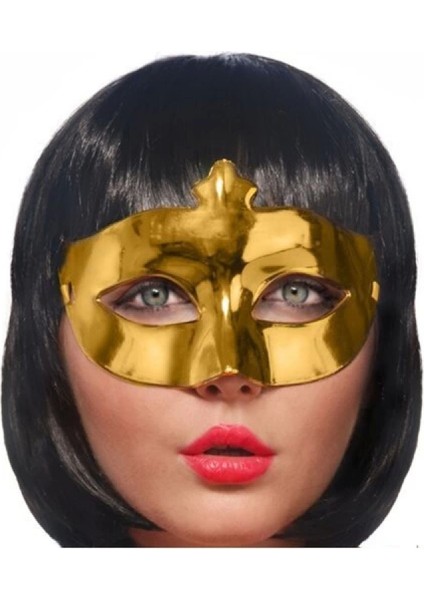 Altın Renk Kostüm Partisi Ekstra Parlak Balo Maskesi 15X10 cm fiyatları