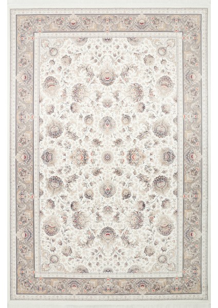 Persian Per 02 Cream Klasik Desenlere Sahip Yüksek Dokuma Sıklığı ile Üretilen 120 Tarak Ipek Halı