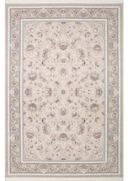 Persian Per 02 Beige Klasik Desenlere Sahip Yüksek Dokuma Sıklığı ile Üretilen 120 Tarak Ipek Halı