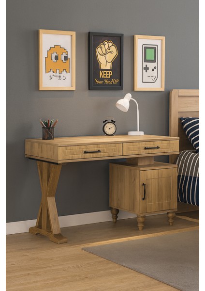 Alin Wood Çalışma Masası | MDF | Genç Odası - Çocuk Odası İçin Modern ve Dayanıklı Çalışma Masası