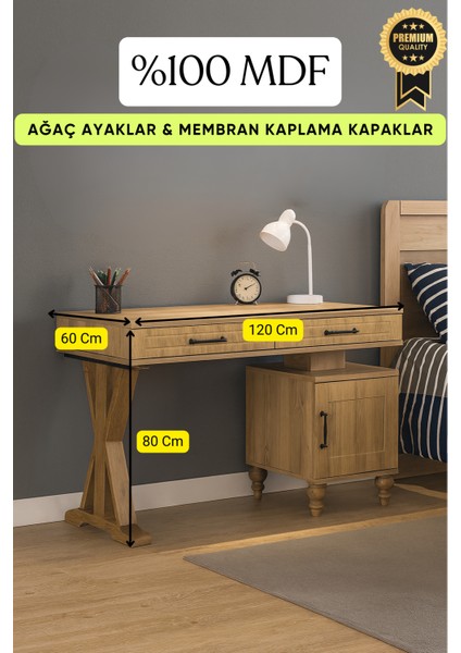 Alin Wood Çalışma Masası | MDF | Genç Odası - Çocuk Odası İçin Modern ve Dayanıklı Çalışma Masası fiyatları