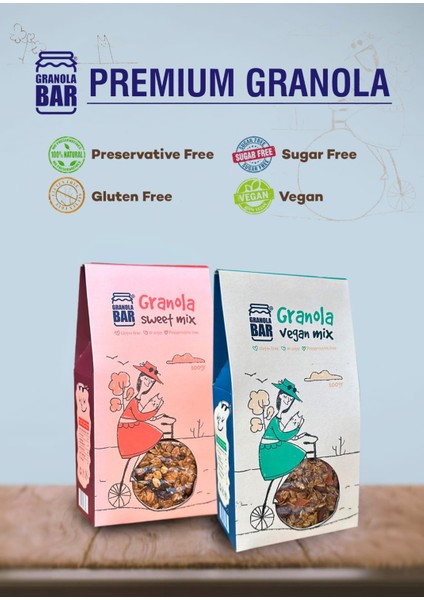 Granolabar Granola Vegan Mix-Sweet Mix Glutensiz 2*300GR