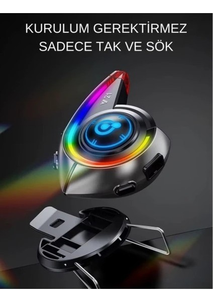 Y21 Intercom Bluetooth Motosiklet Kask Kulaklığı Rgb Işık Efektli Intercom Kulaklık fiyatları