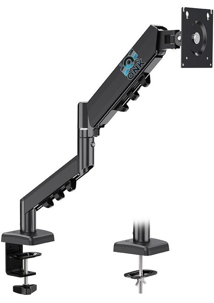 17-27'' Amortisörlü Hareketli Masa Üstü Tekli Monitör Standı