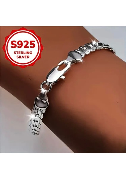 925 Ayar Gümüş Kaplama Erkek Bileklik