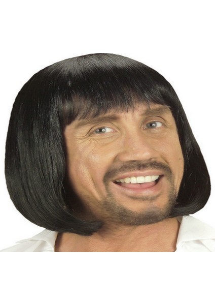 Siyah Renk Erkekler Için Kısa Ortaçağ Peruğu