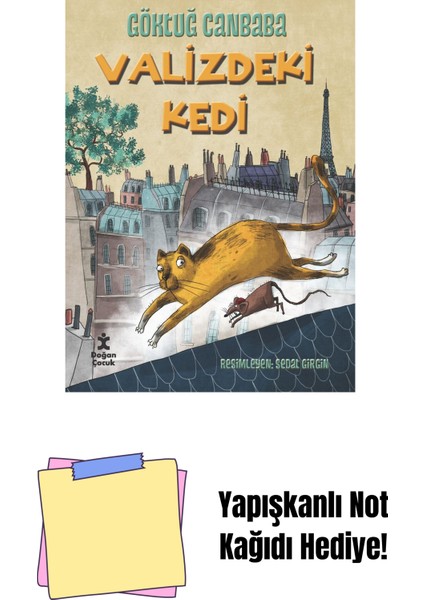 Valizdeki Kedi + Yapışkanlı Not Kağıdı
