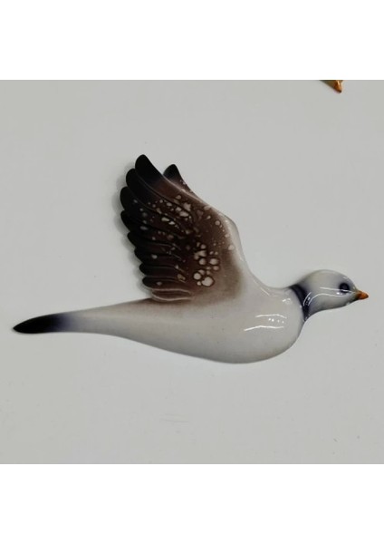 Dekoratif Kahverengi Renk Üç Martı Seramik Duvar Süsü fırsatları