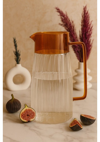 Borosilikat Cam Lina Sürahi Amber 1600 ml
