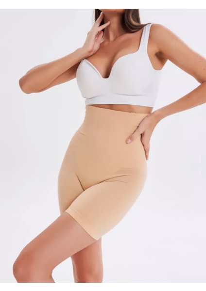 Dikişsiz Toparlayıcı Lazer Kesim Spor Korse Iz Yapmaz Kısa Şort Yüksel Bel Ten fırsatları