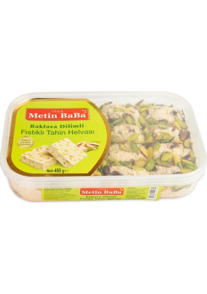 Baklava Dilimli Fıstıklı Tahin Helvası 450 gr fiyatları