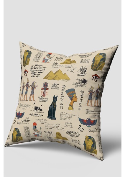 Antik Mısır Temalı Kırlent Kılıfı