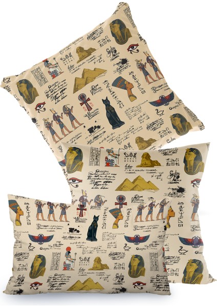 Antik Mısır Temalı Kırlent Kılıfı fiyatları