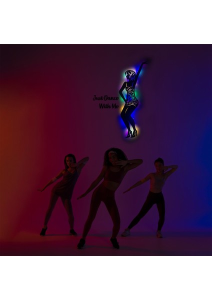 LED Işıklı Dans Temalı Tablo Aidan Dekoratif Gece Lambası indirimleri