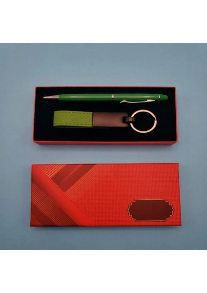 Yeşil Kalem ve Anahtarlık Seti