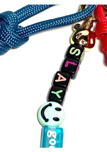 Gençler Için Trend Paracord Charm Okul Çantası Aksesuarı Jelibon Ayıcık Emoji Panda Detaylı