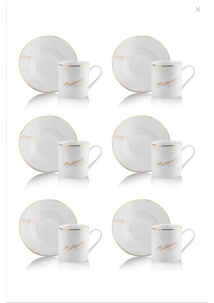 Kemal Atatürk Imzalı Fincan Takımı 6'lı