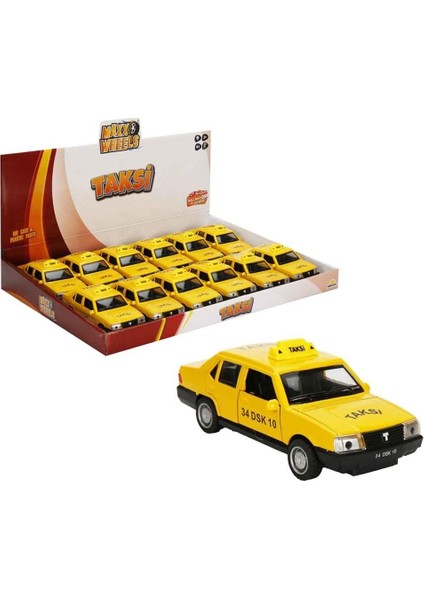 Mxx Açık 1/32 Araba Taksi 13CM Ses/ışık (1ADET)