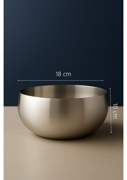 Çift Cidarlı Kase - Inox Çelik Kase 18 cm 722019 fiyatları