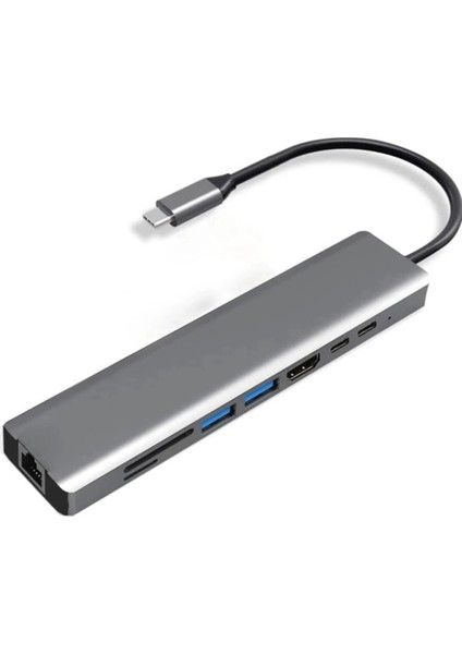 Type-C To Hdtv Multifunction Adapter 8 Port Kablo