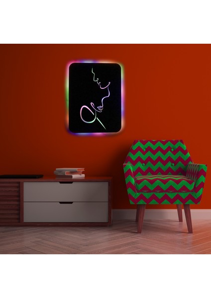 LED Işıklı Kişiselleştirilebilir Çift Temalı Tablo Vivian Dekoratif Gece Lambası indirimleri