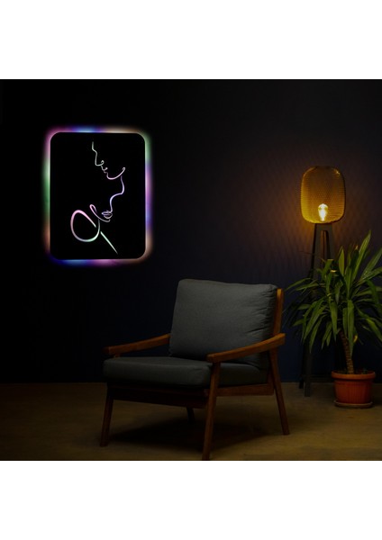 LED Işıklı Kişiselleştirilebilir Çift Temalı Tablo Vivian Dekoratif Gece Lambası