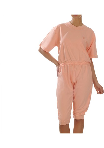 BH-008 Alzheimer,demans Hastaları Için Bacak Fermuarlı Kadın Alzheimer Tulumu