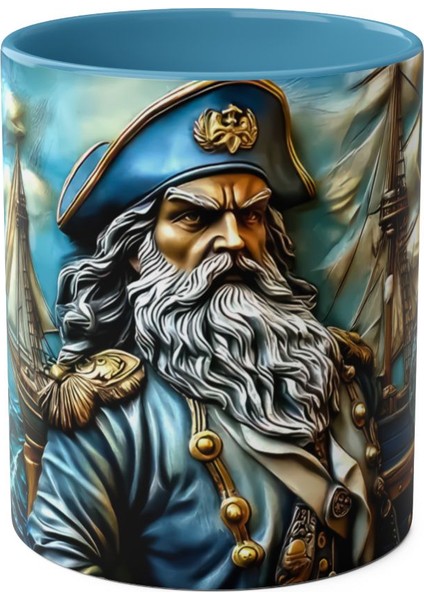 Korsan ve Gemisi Temalı Baskılı Kupa