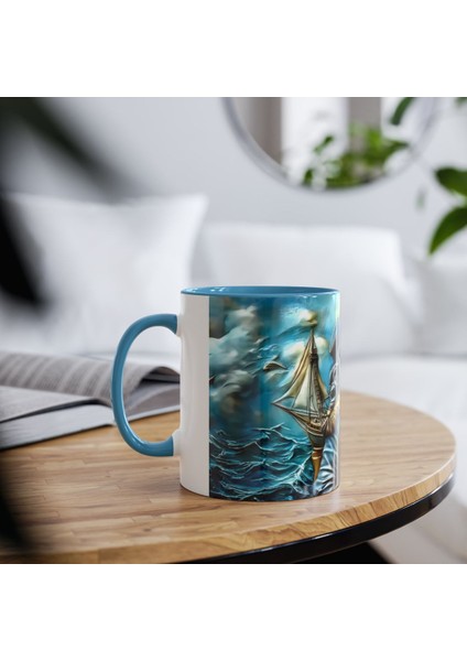 Korsan ve Gemisi Temalı Baskılı Kupa