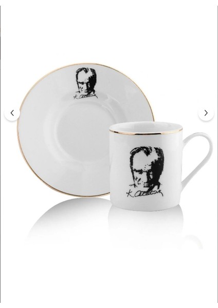 Atatürk Temalı 2'li Set Porselen Fincan Takımı