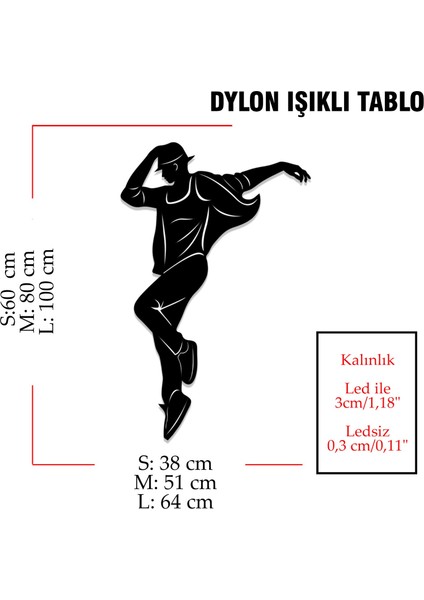 LED Işıklı Dans Temalı Tablo Dylon Dekoratif Gece Lambası fırsatları