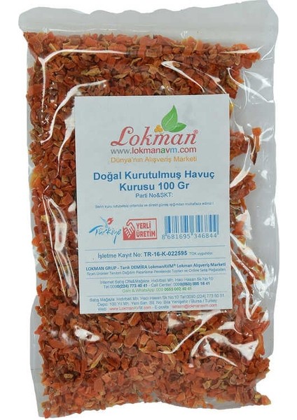 Havuç Kurusu 100 gr Paket fiyatları