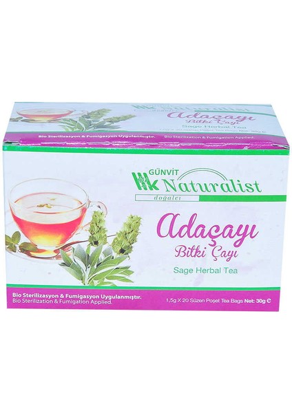 Adaçayı Bitki Çayı 20 Süzen Poşet