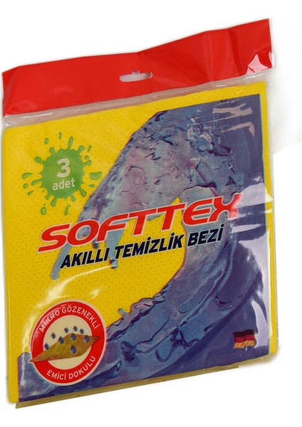 Akıllı Temizlik Bezi Mikro Gözenekli Emici Doku Karışık Renkli 3 Adet modelleri