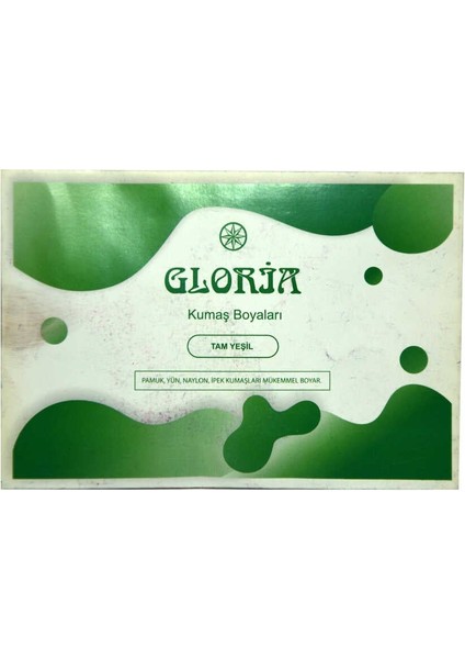 Kumaş Boyası Tam Yeşil 10 gr Paket