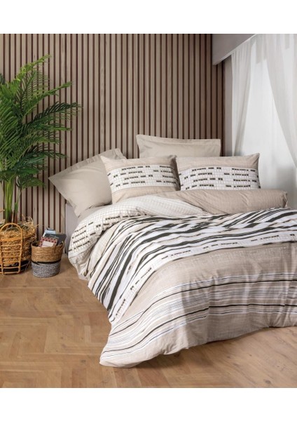 Line Nevresim Takımı Çift Kişilik Perry Bej