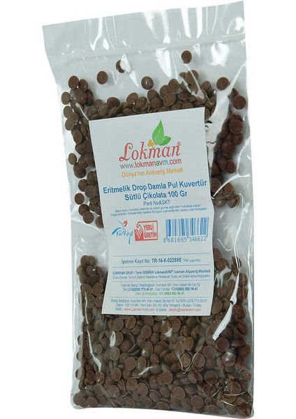 Sütlü Çikolata Eritmelik Drop Damla Pul Kuvertür 100 gr Paket modelleri