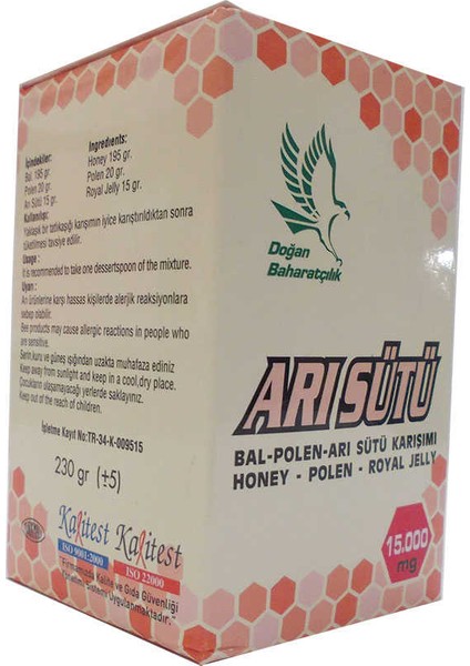 Bal Polen Arı Sütü Karışımı Süper Doz 15000 Mg modelleri