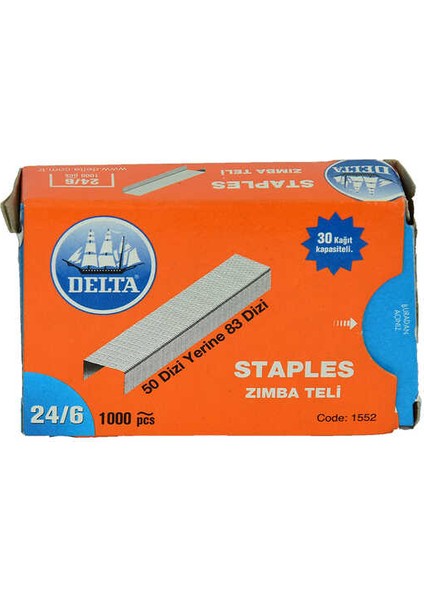 Zımba Teli Gri No-24/6 83 Dizi 1000 Adet KOD-1552 fiyatları