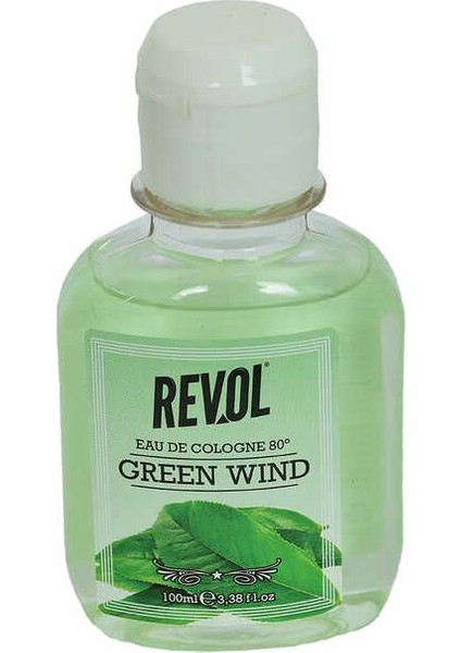 Yeşil Çaylı Kolonya Green Wınd Eau De Cologne 80 Derece 100 ml