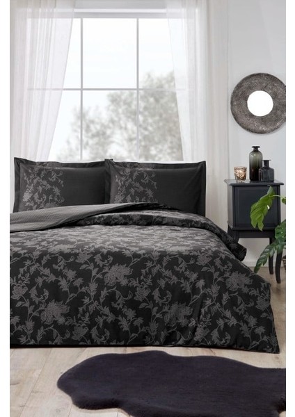 Özdilek Çift Kişilik Ranforce Nevresim Takımı Barocco Antrasit