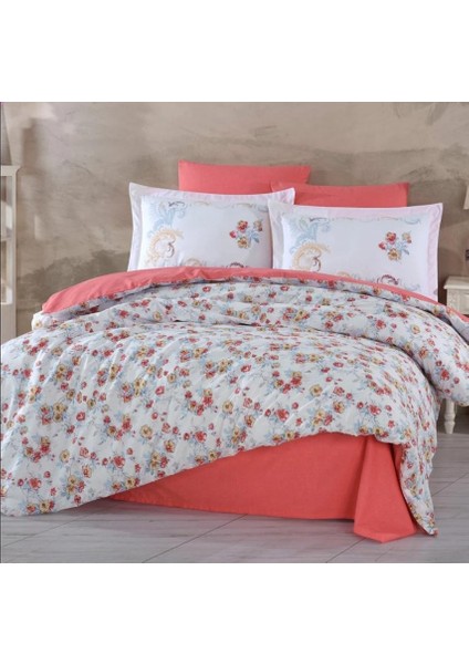 Çift Kişilik Ranforce Nevresim Takımı Gloria Kırmızı