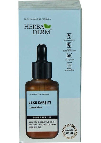 Superserum Leke Karşıtı Renk Düzensizliklerine Doğal Yüz Serumu 30 ml