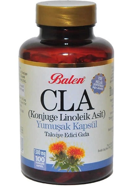 Cla Aspir Yağı (Konjuge Linoleik Asit) Yumuşak 100 Kapsül