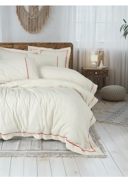 Çift Kişilik Nevresim Takımı Inborn Banded Turuncu 8680108076996