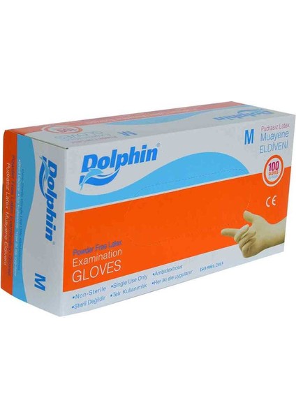 Pudrasız Beyaz Latex Muayene Eldiveni Orta Boy (M) 100 Lü Paket fiyatları
